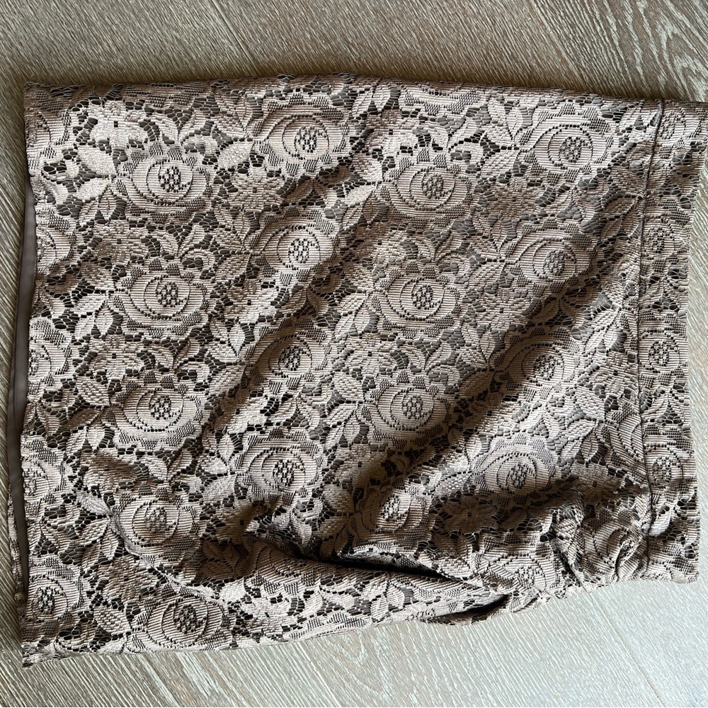 Reiss Taupe Lace Skirt